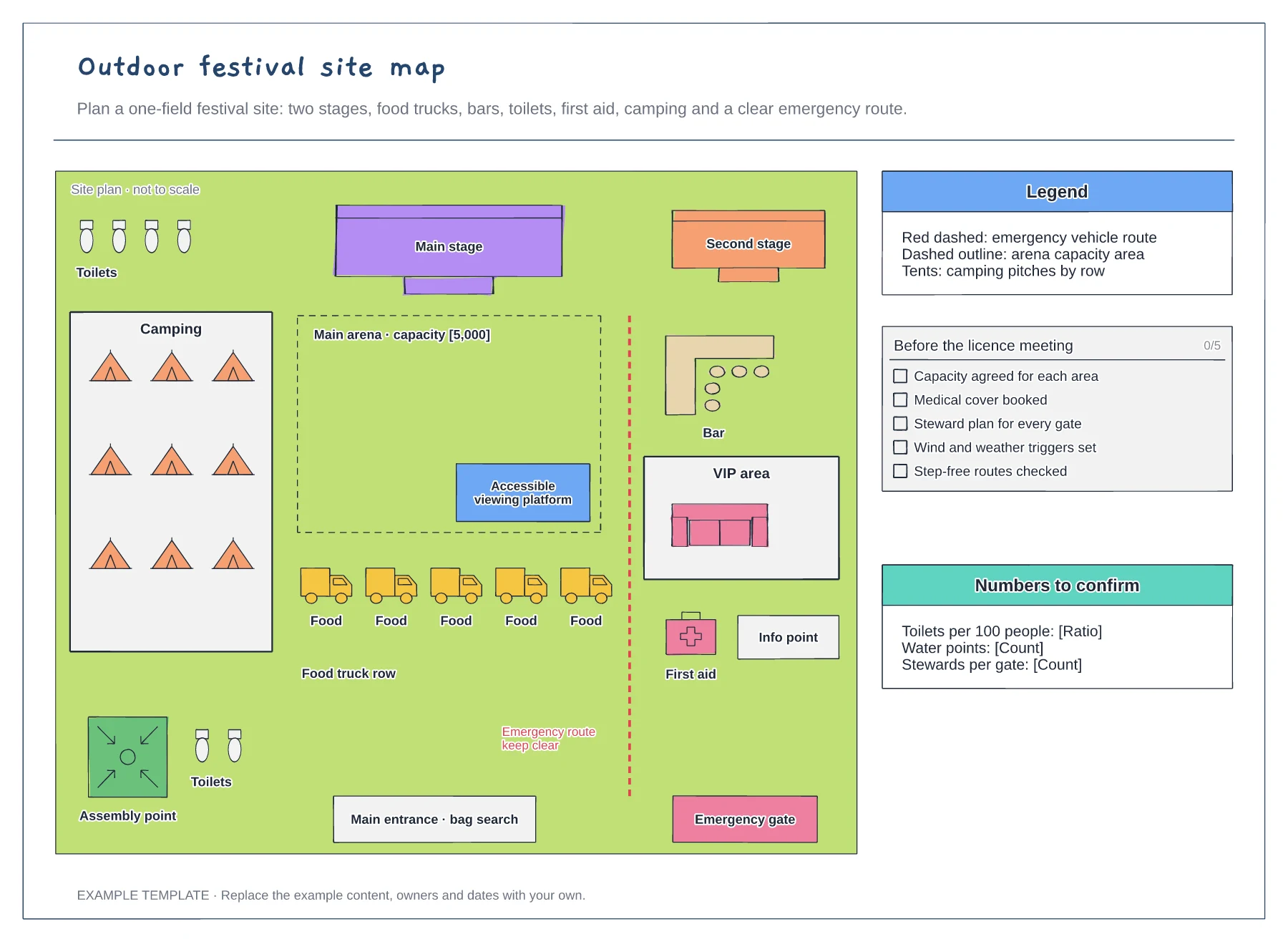 Festival site map template preview