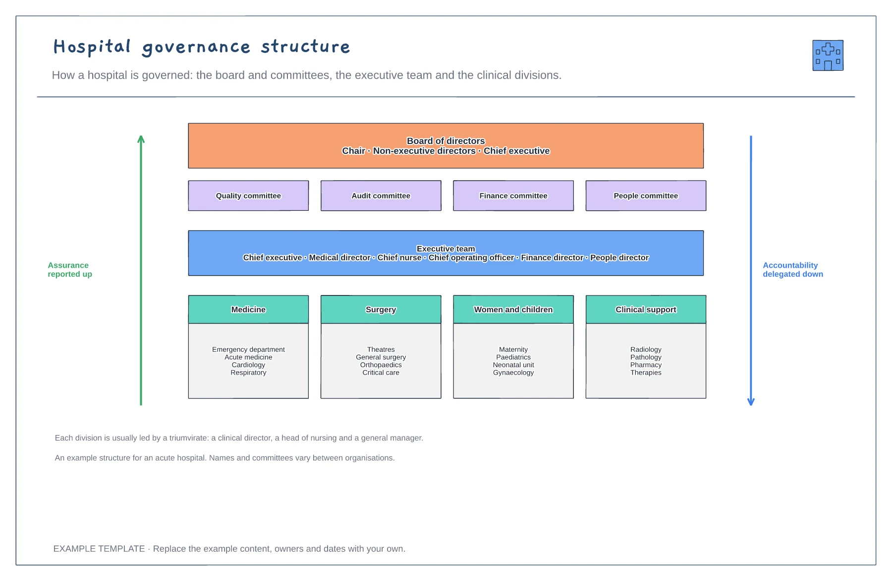 Hospital governance structure template preview