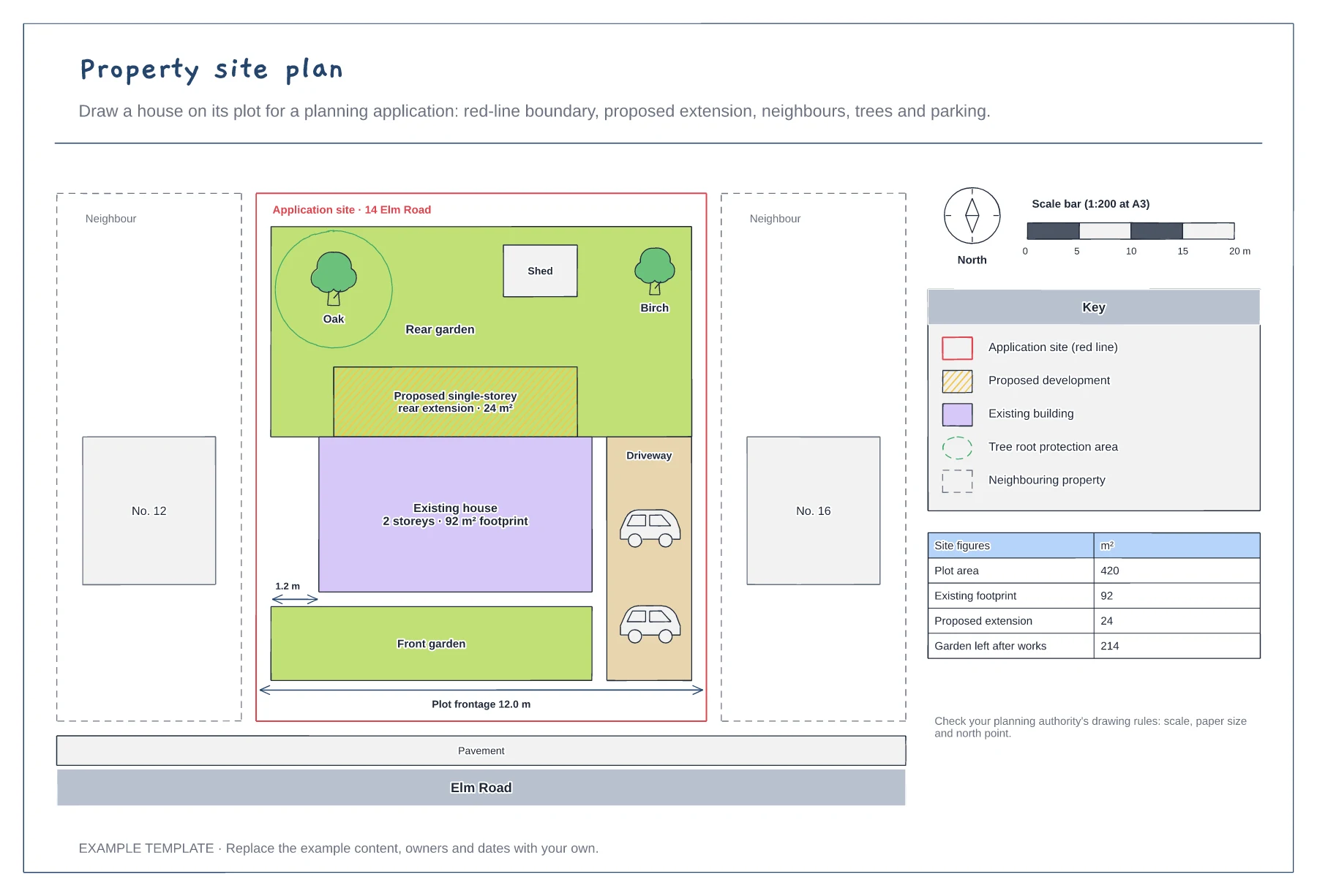 Property site plan template preview